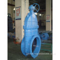 China Double Flange Resilient Seated Gate Valve with Gearbox Factory